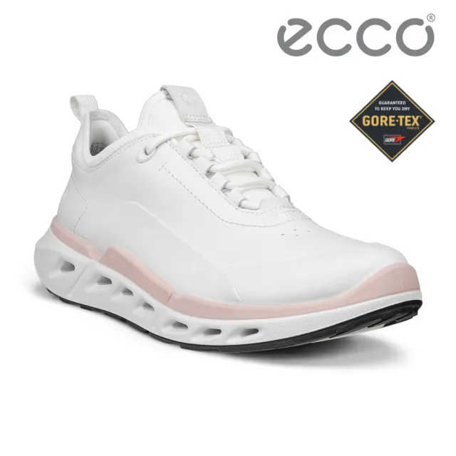 【ecco】Biom 720 W 健步休閒皮革戶外防水運動鞋 女鞋(白色 85041350874)