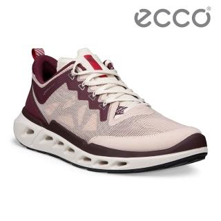 【ecco】Biom 720 W 健步休閒織物戶外運動鞋 女鞋(裸粉色/暗寶石紅 85031361794)