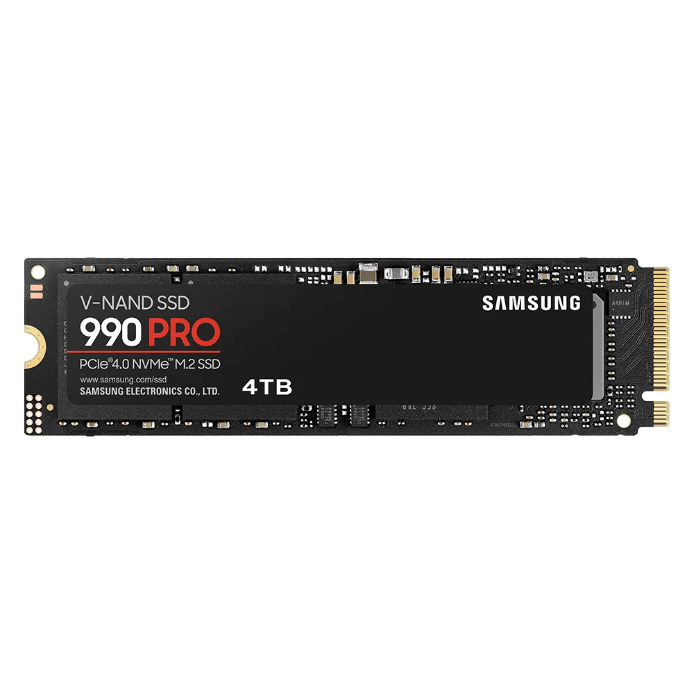 【Samsung 三星】990 PRO 4TB M.2 2280 PCIe 4.0 SSD固態硬碟(MZ-V9P4T0BW/讀7450M/寫6900M)