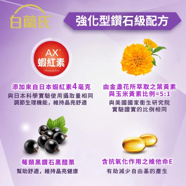 【白蘭氏】強化型葉黃素精華飲60ml*6入*5盒 共30入(添加珍貴蝦紅素 強化舒緩 全方位晶亮保護)