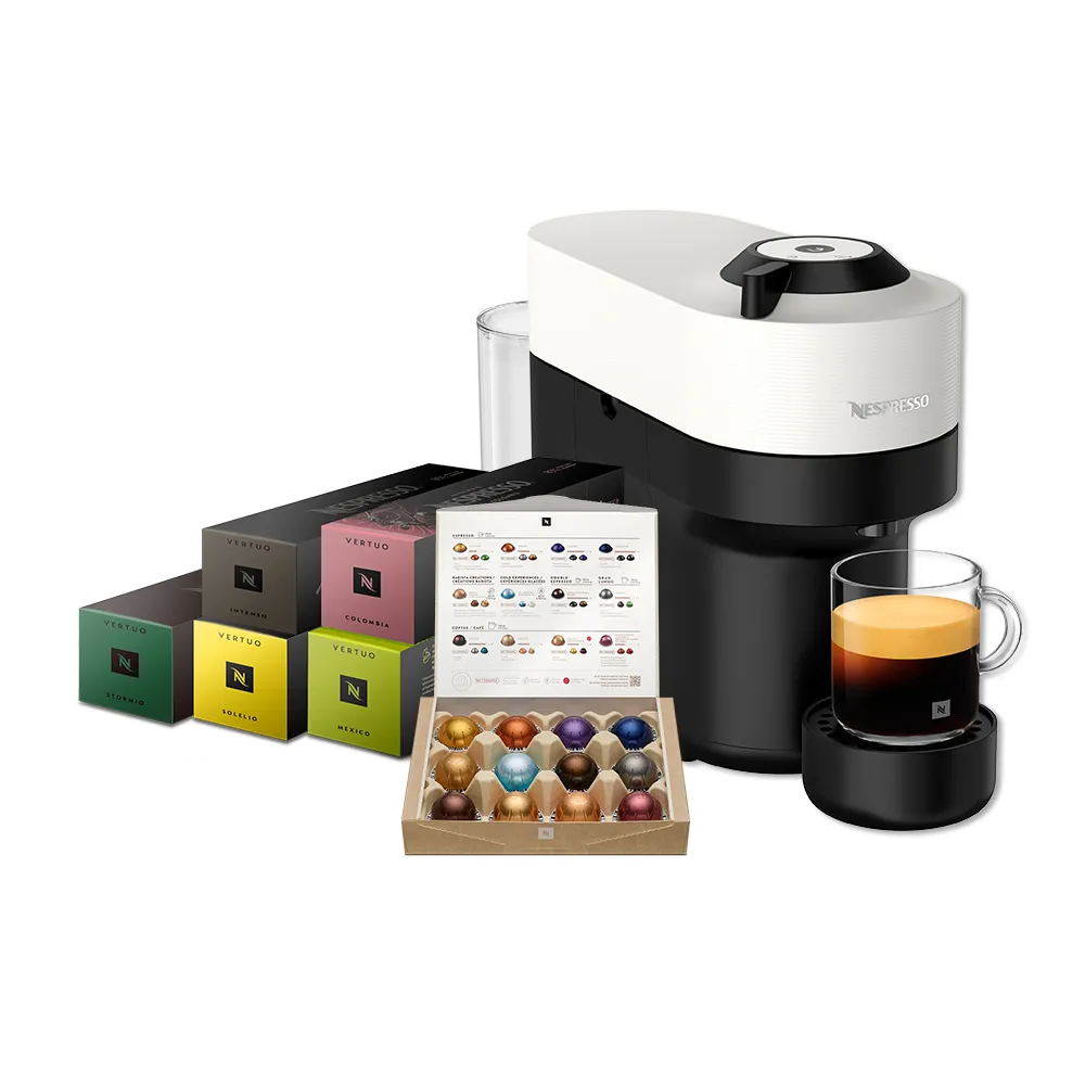 【Nespresso】Vertuo POP膠囊咖啡機_多色任選 送禮 入厝 全自動咖啡機 美式咖啡機(晨間美式50顆組)