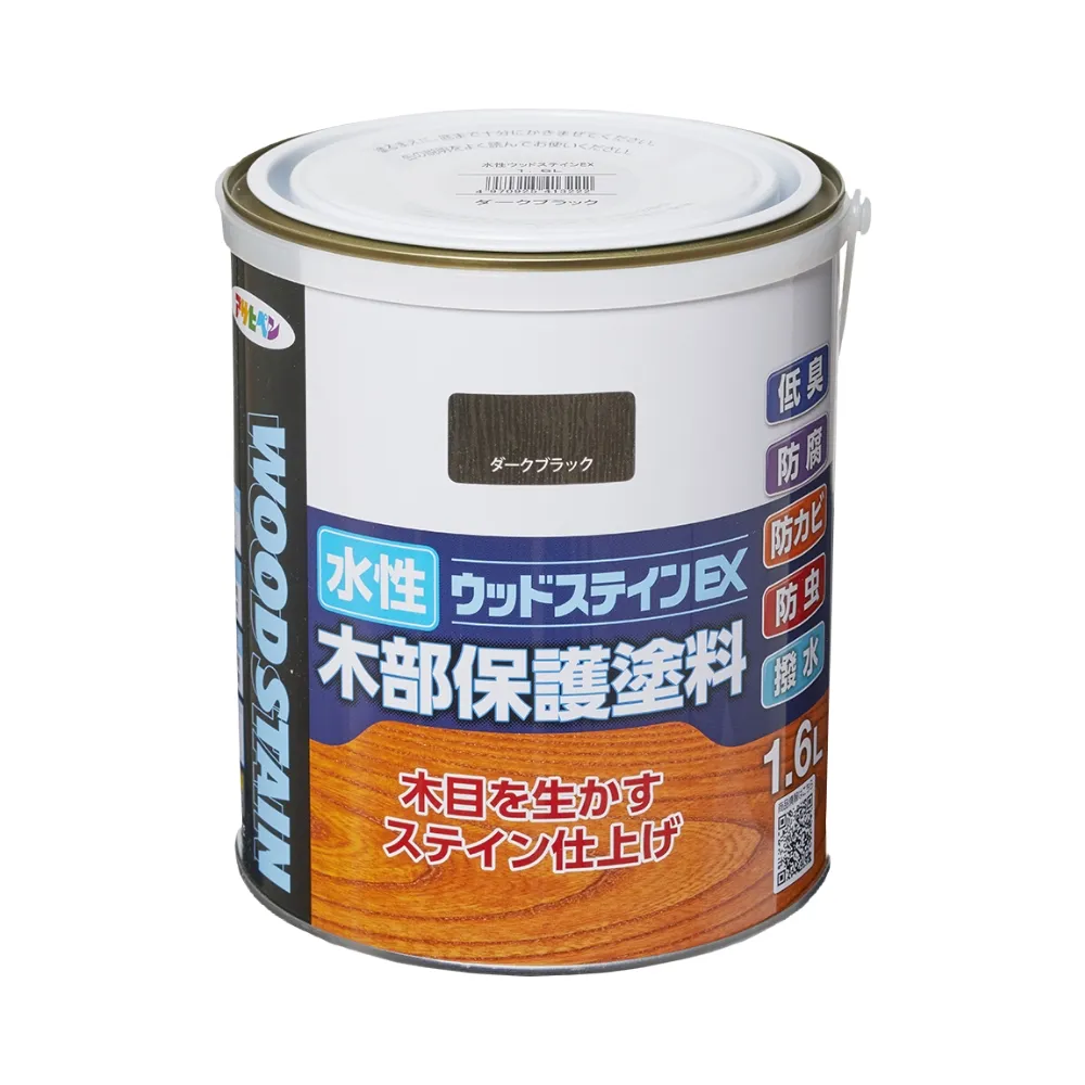 【日本Asahipen】新水性室內外護木漆EX 1.6L 透明色(木頭漆 木器漆 護木漆 噴漆 油漆 透明漆 亮光漆)