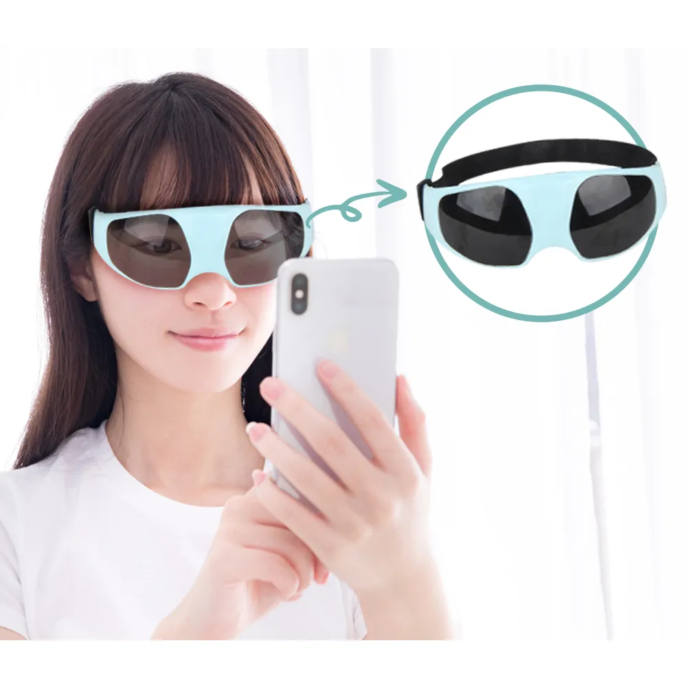 【Beroso 倍麗森】智能定時九段震動按摩舒壓眼罩A00017(按摩眼罩 震動眼罩 眼部按摩器 禮物 教師節)