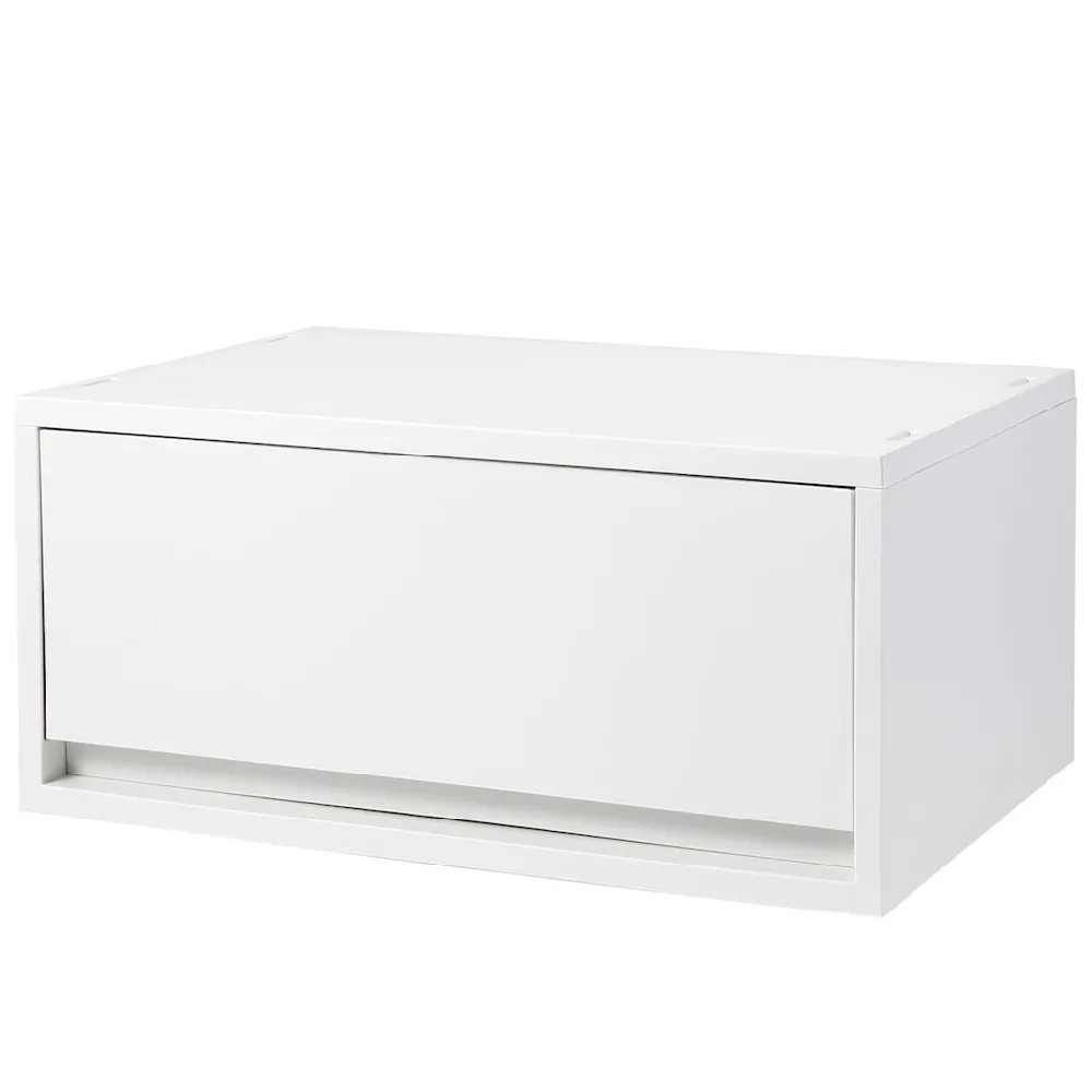 【MUJI 無印良品】●PP資料盒/橫式/深型/白灰(4入組)