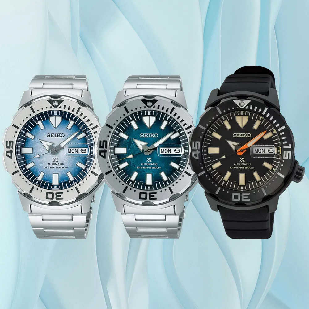 【SEIKO 精工】愛海洋 南極企鵝腳印 黑潮 機械腕錶 開學季 禮物 送禮 (三款可選)