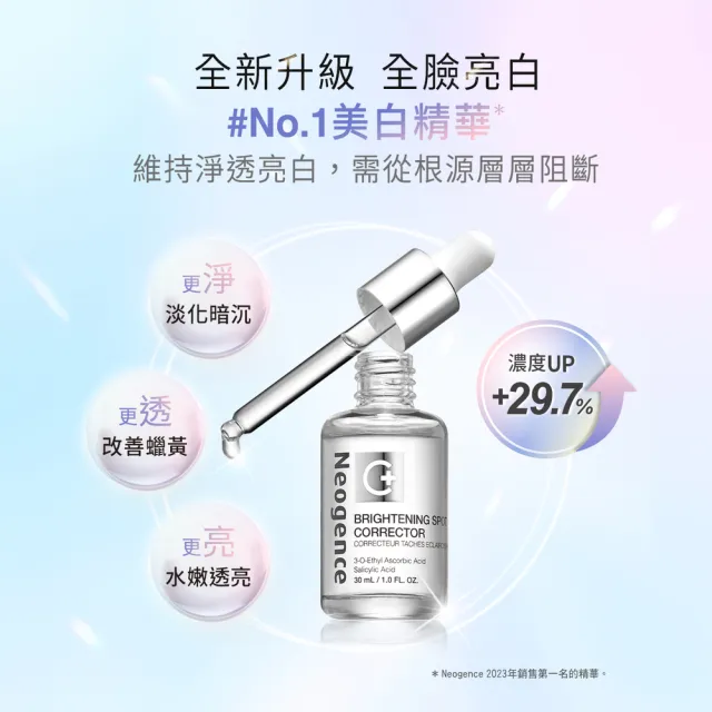 【Neogence 霓淨思】極透光亮白淡斑精華30ml 3入