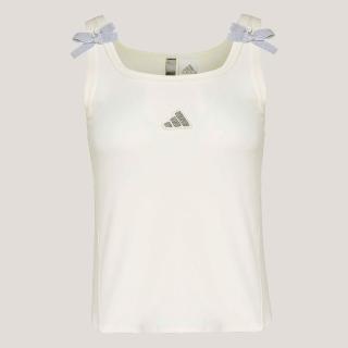 【adidas 愛迪達】Dce Tank 女 背心 運動背心 無袖 彈性 白(KS0043)