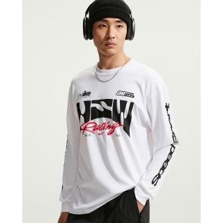 【NIKE 耐吉】長袖上衣 男 AS U NSW TEE LSE LS SWOOSH SPE 運動 休閒 寬鬆 針織 白 (IM3782100)
