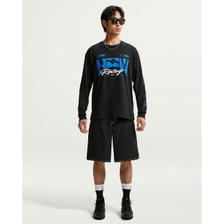 【NIKE 耐吉】長袖上衣 男 AS U NSW TEE LSE LS SWOOSH SPE 運動 休閒 寬鬆 針織 黑 (IM3782010)