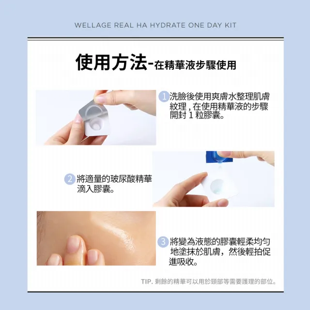 【WELLAGE 唯拉珠】玻尿酸保濕精華套裝-7入盒裝(保濕)