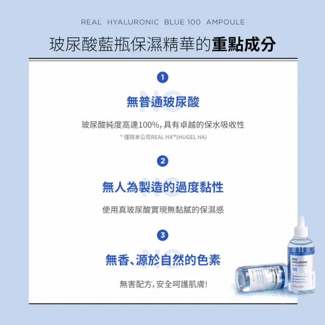 【WELLAGE 唯拉珠】玻尿酸藍瓶保濕精華100ml(保濕)