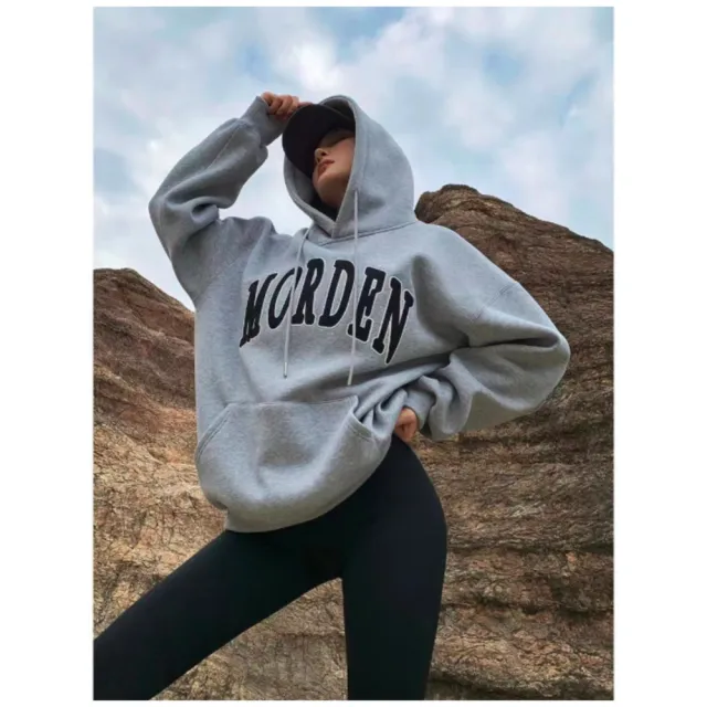 【AKARA】中大尺碼 女裝 秋冬 韓系街拍實穿運動潮流連帽T長袖上衣 #ootd #akara #hoodie
