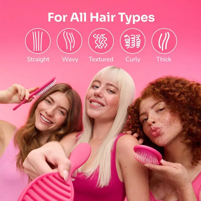Wet Brush 日本 乾溼兩用長柄梳 梳子(排骨梳、濕髮梳、乾髮梳、弧形梳)