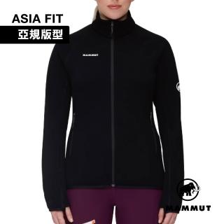 【Mammut 長毛象】Aconcagua ML Jacket AF W 運動刷毛機能立領外套 女款 黑色 #1014-04452