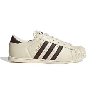 【adidas 愛迪達】Superstar Lo Pro W 女鞋 米色 皮革 貝殼頭 薄底鞋 運動 休閒鞋 KK0422