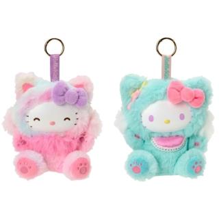 【HELLO KITTY】精緻臉 Hello Kitty 睡衣派對系列吊飾 | 三麗鷗 薄荷綠/粉紅色 包包吊飾鑰匙圈 日本境內