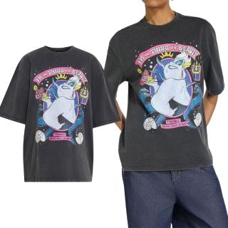 【adidas 愛迪達】Disney Villains Tee 女款 黑色 迪士尼反派 印花 寬鬆 水洗 T恤 短袖 KS4184
