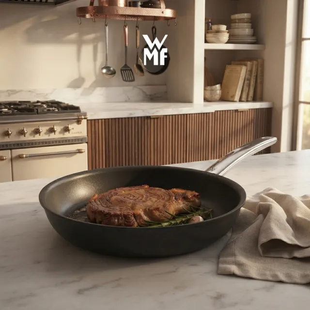 【WMF】德國製 Steak Profi 牛排專用陶瓷不沾平底鍋 28cm IH爐/電磁爐/瓦斯爐適用 煎牛排 高溫煎烤