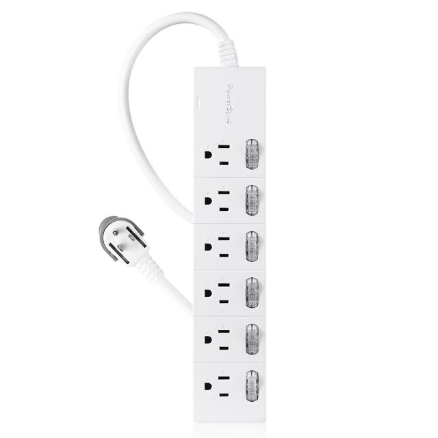 【PowerSync 群加】7開6插防雷擊延長線/1.8M