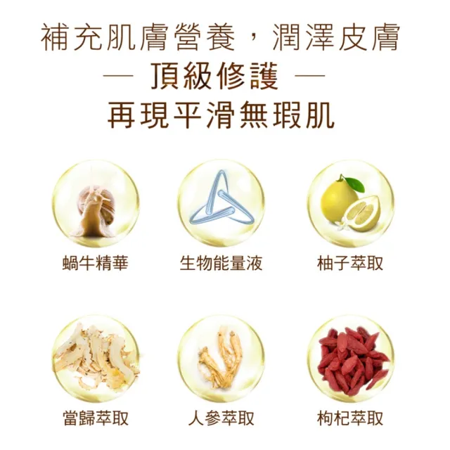 【Bio-essence 碧歐斯】乳霜 BIO蝸牛原液修護嫩滑霜50g(6入組)