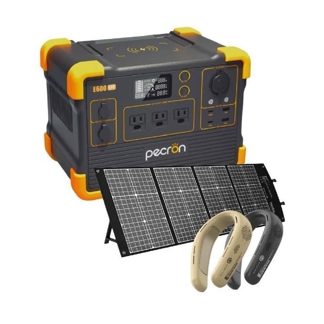 【Pecron】1200W 性能小鋼炮+120W太陽能板 優惠套組 行動電源 大電量 戶外電源 防災 登山 露營 悠遊戶外