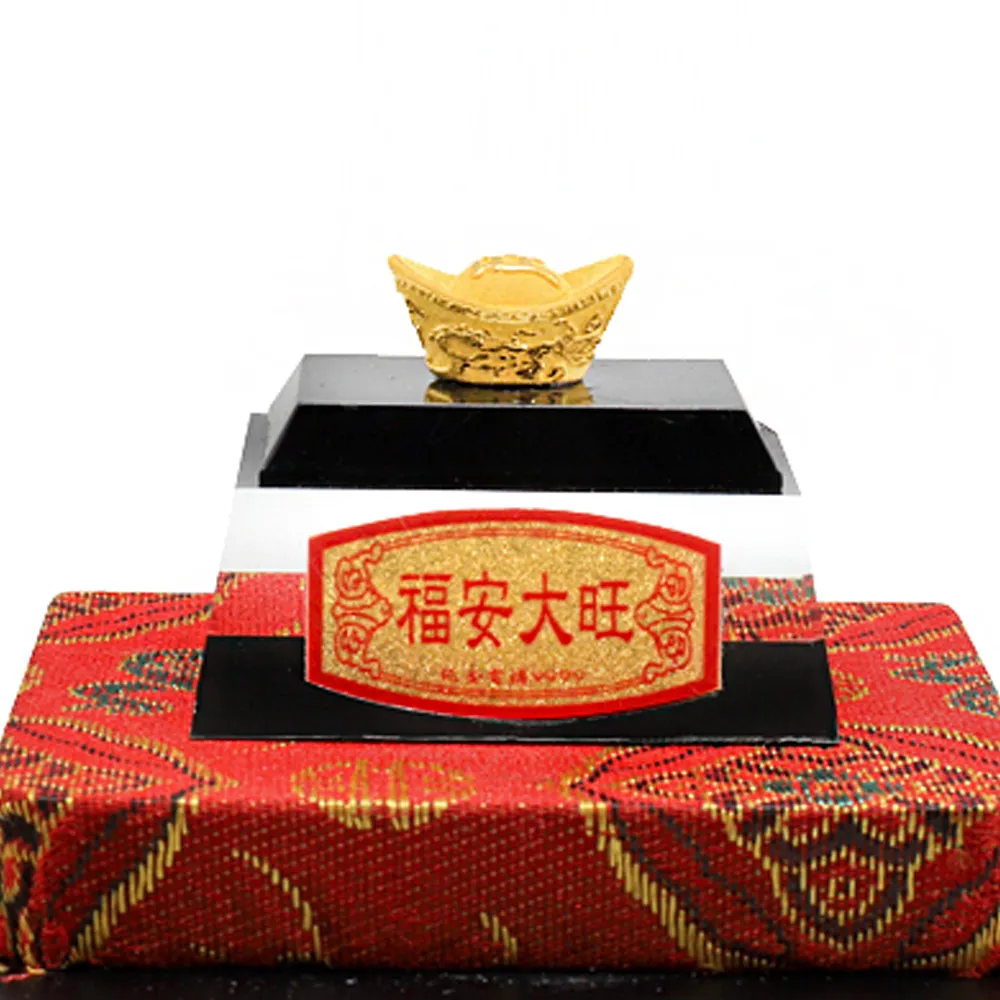 【生活金藝】黃金擺件 元寶-旺(金重足0.21錢)