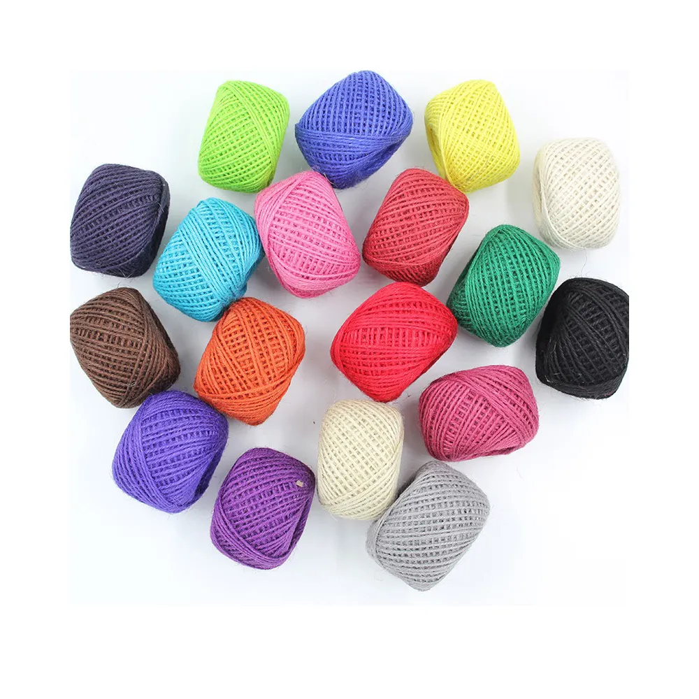 【裝飾麻線 手工DIY麻繩 10卷】佈置麻繩 工藝品裝飾彩色麻繩(裝飾麻線)