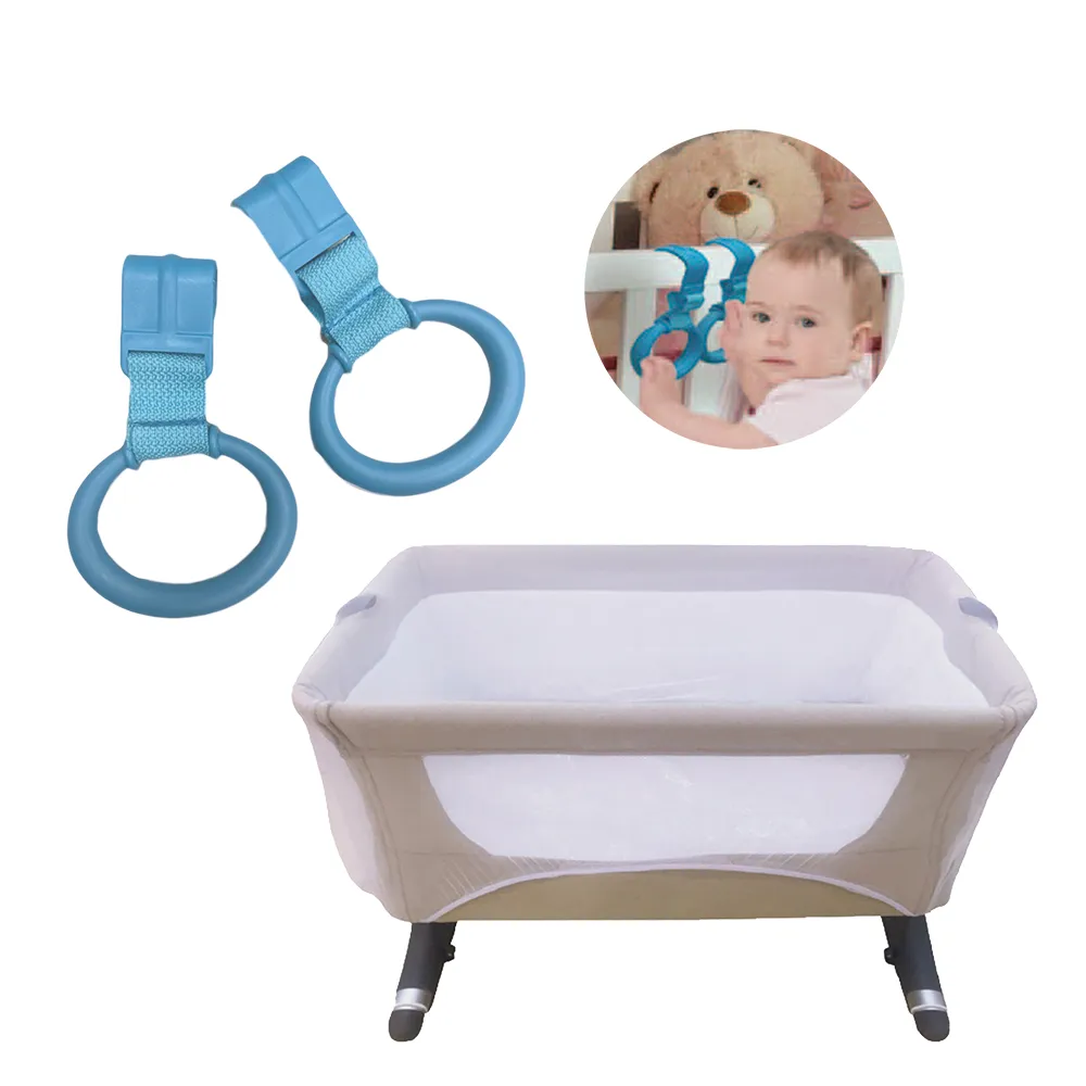 【VIVIBABY】遊戲床/床邊床配件組 蚊帳 床邊拉環(完整包覆無縫隙/防蚊蟲/嬰兒床/防蚊/防塵)