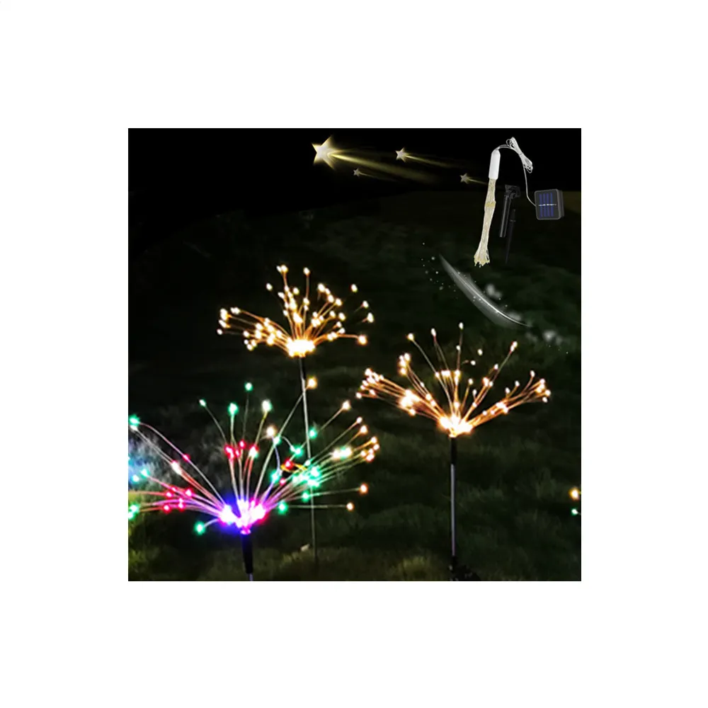【北熊の天空】太陽能 煙花燈 銅線燈串 蒲公英燈串 庭院花園裝飾彩燈(戶外彩燈 插地燈 煙花燈)