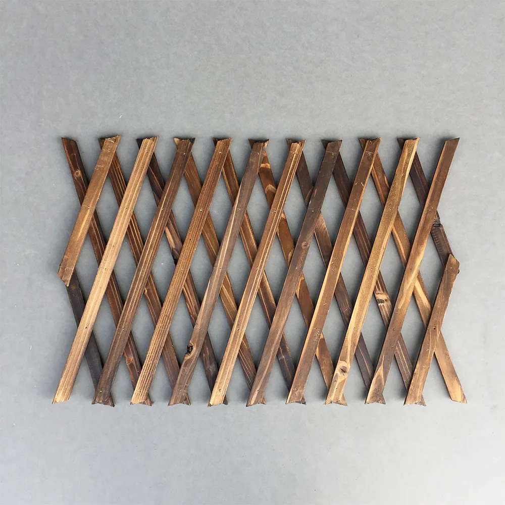 【沃克嚴選】燻木伸縮籬笆H47 47X25X1.3cm 2入