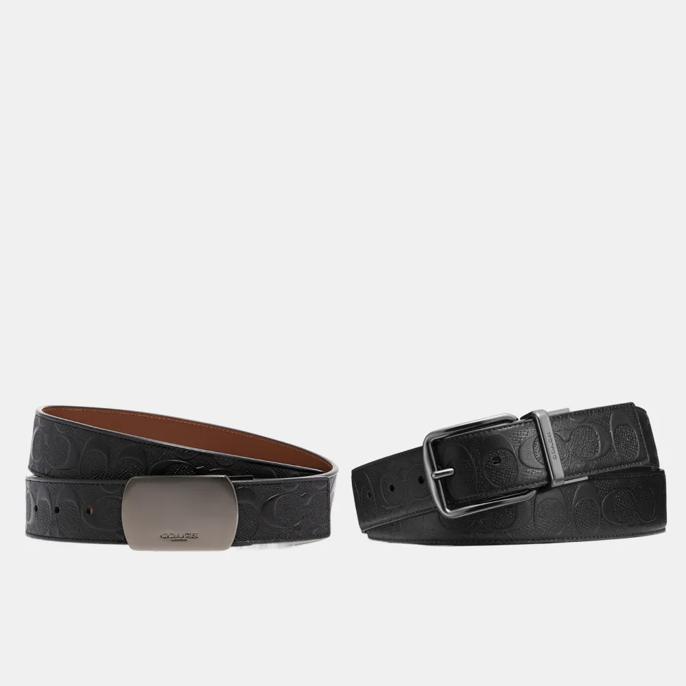 【COACH】蔻馳官方直營 飾片針扣可裁剪雙面腰帶 皮帶38MM-多款任選(CQ009/CQ012/CQ023/CU209/CY943/CY982)