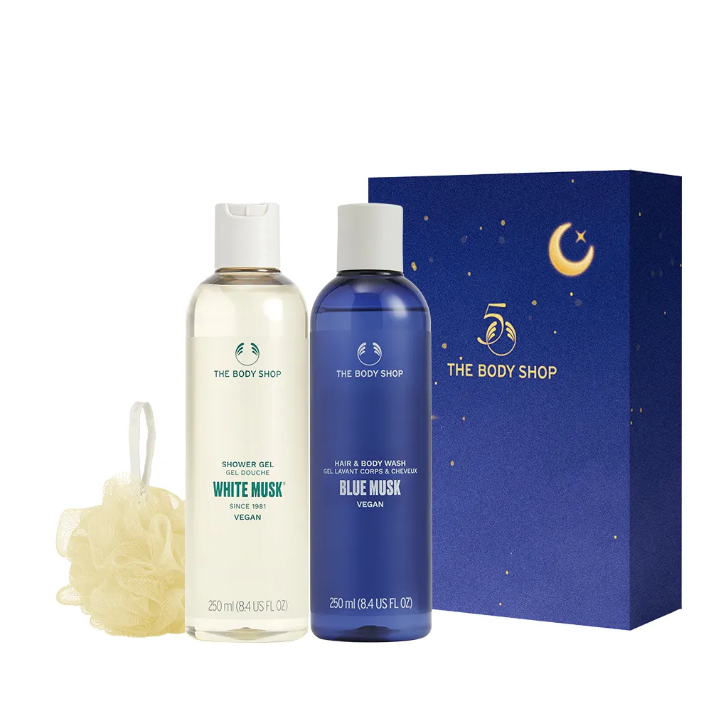 【THE BODY SHOP 美體小舖】寵愛麝香禮盒組(沐浴膠250ml+清潔露250ml)