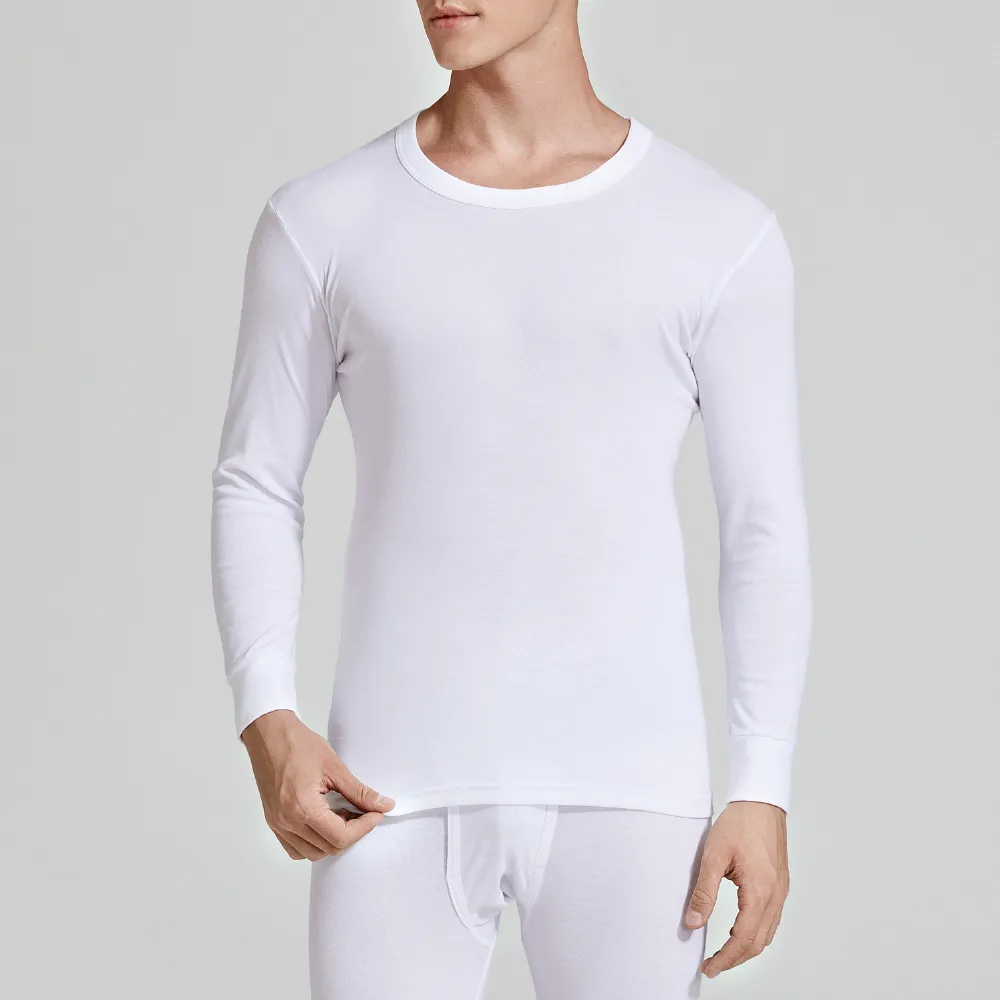【Pincers 品麝士】男棉質圓領衛生衣 保暖衣 發熱(M-XL)