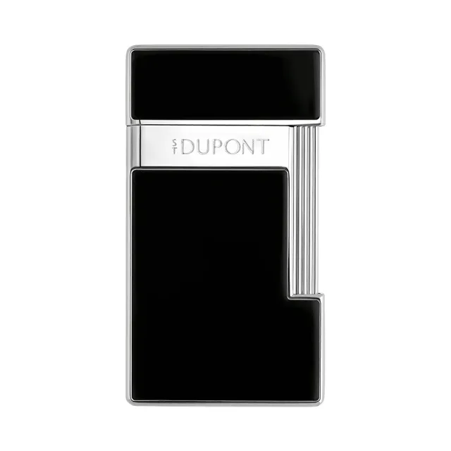 【S.T.Dupont 都彭】Slimmy 漆面打火機-黑x銀 送禮 禮物 推薦(028221)