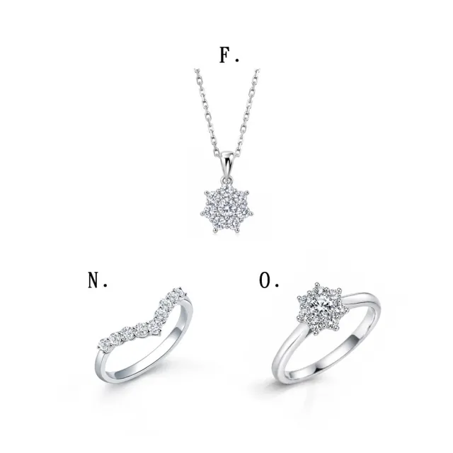 【IS DIAMOND】買一送一 50分 極美D色 滿鑽鑽石項鍊/手鍊/耳環 任選 馬蹄 十字(培育鑽石) 送天然珍珠手鍊