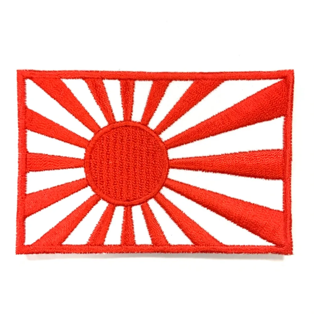 【A-ONE 匯旺】日本海軍 旭日旗 熱燙刺繡徽章 胸章 立體繡貼 裝飾貼 繡片貼 燙布貼紙熨燙背