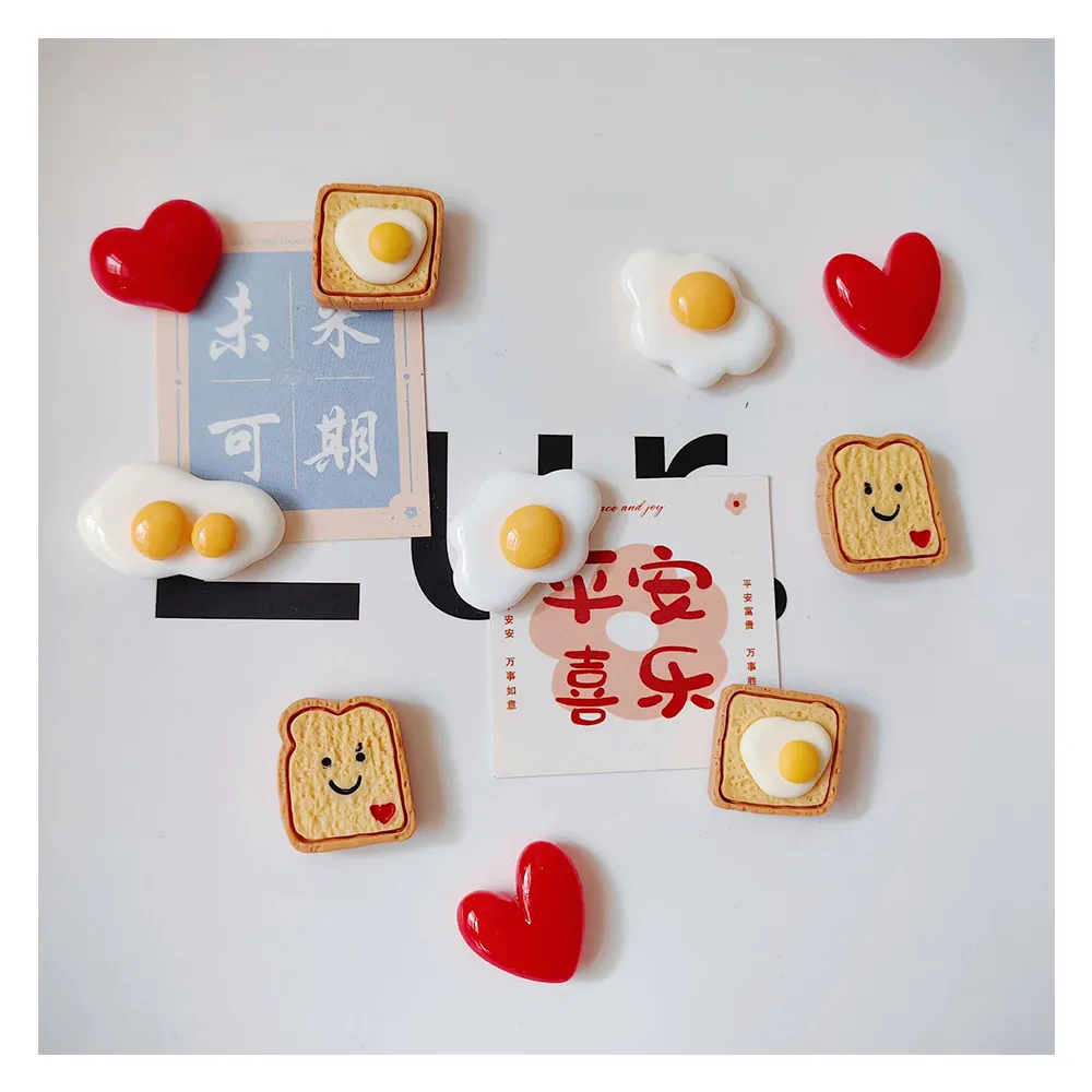 【Paper Play】冰箱貼 冰箱磁鐵/趣味愛心早餐主題造型磁鐵 冰箱磁鐵 單入(8款任選)