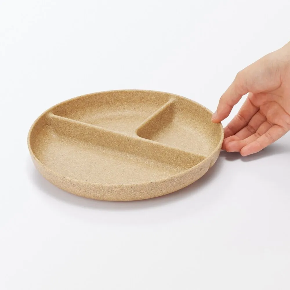 【MUJI 無印良品】再生環保材質分隔盤兩入組 211餐盤 兒童餐盤 環保材質 