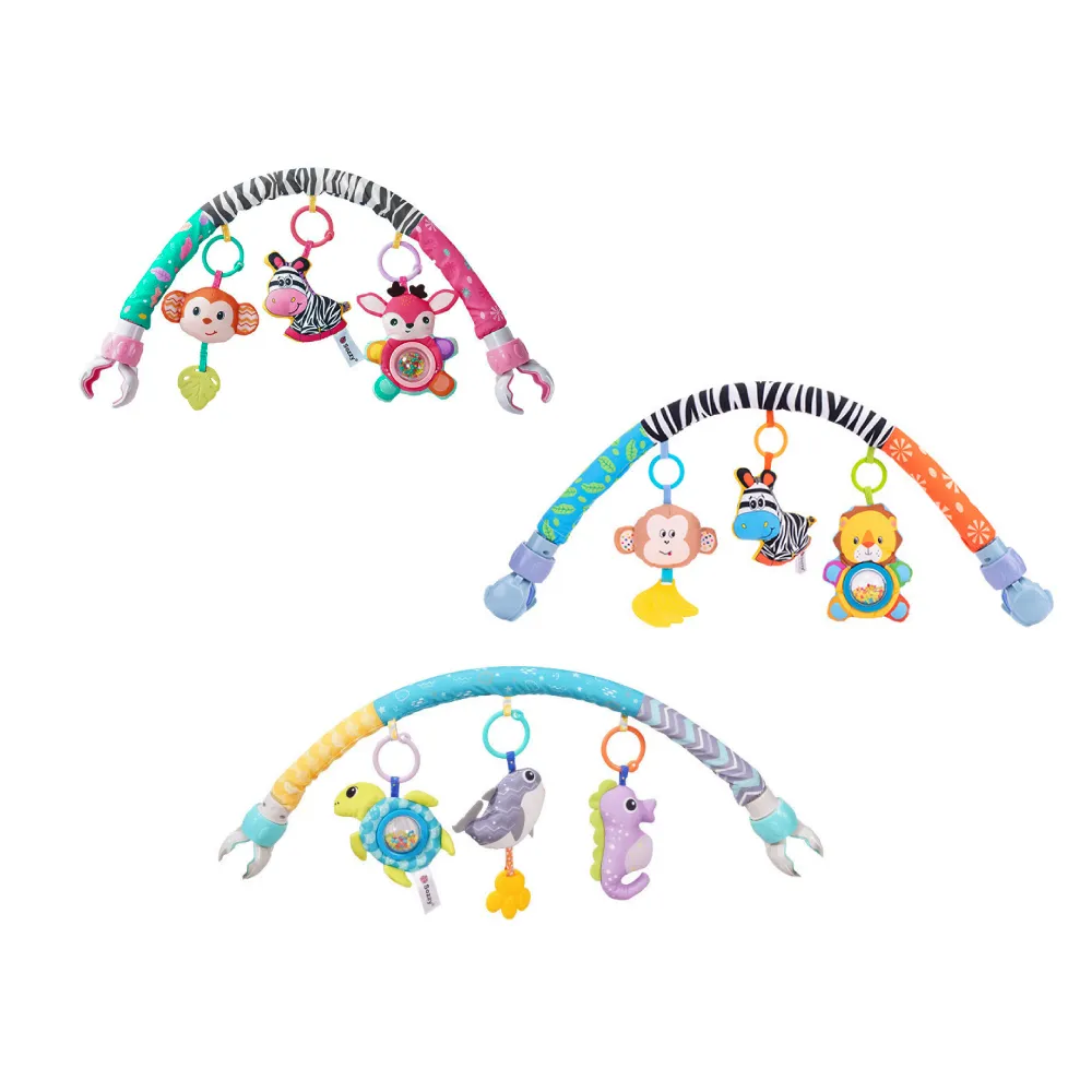 【OhBabyLaugh】床夾/車夾搖鈴(搖鈴玩具/安撫玩具/多功能床夾/嬰兒車夾玩具/音樂床鈴/嬰兒搖鈴)