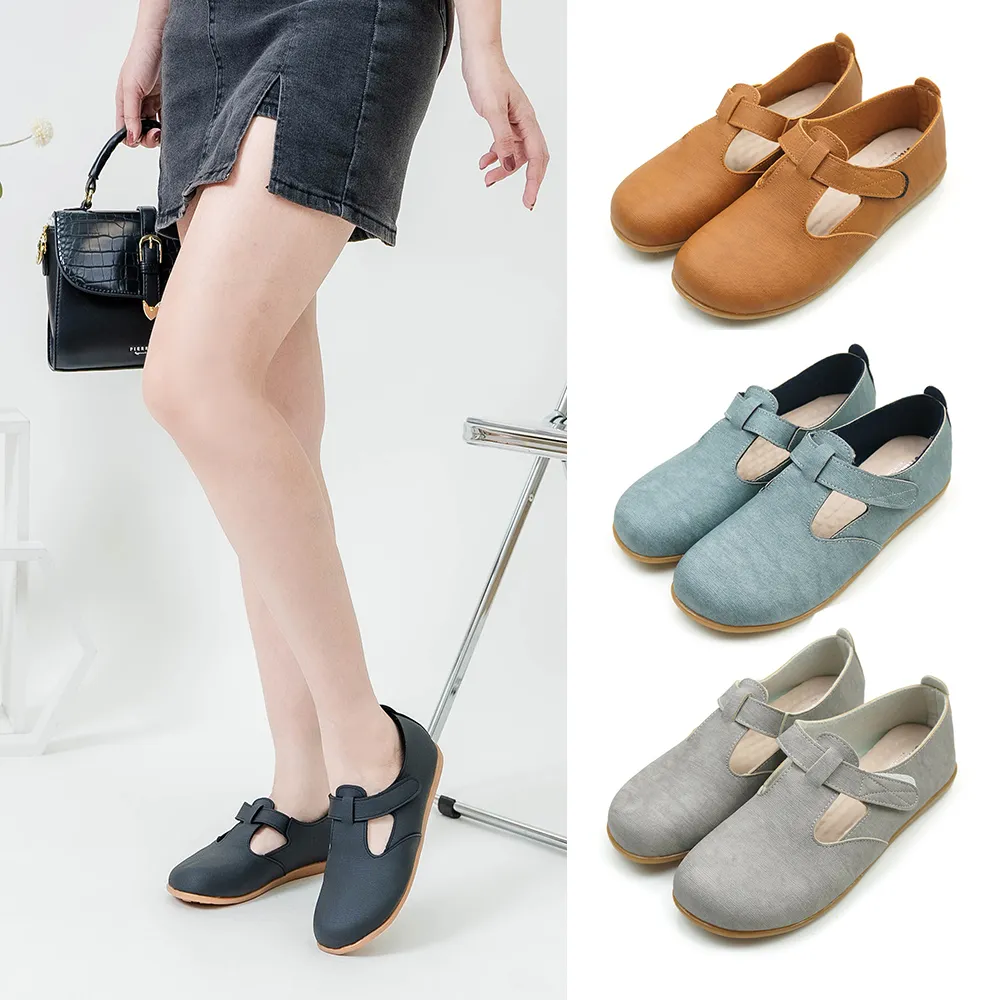 【Material瑪特麗歐】【全尺碼23-27】女鞋 饅頭鞋 MIT素雅扣帶懶人鞋 T52860(饅頭鞋)