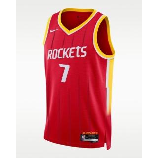 【NIKE 耐吉】籃球背心 男 HOU MNK DF SWGMN JSY ICN 26 運動 休閒 Dri-FIT KD 杜蘭特 火箭 紅 (II4511657)