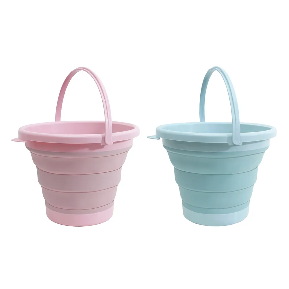 【莫菲思】5L萬用可手提摺疊水桶(2入)