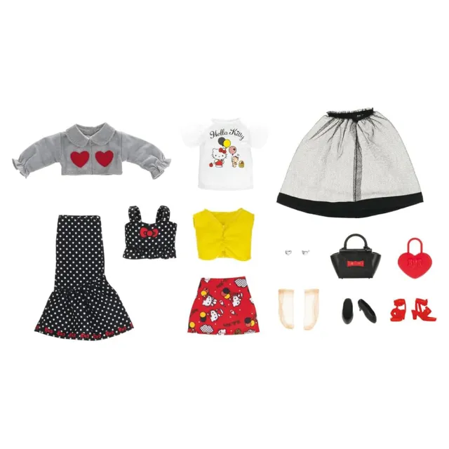 【TAKARA TOMY】Licca 莉卡娃娃 莉卡一週穿搭豪華服裝組(Hello Kitty版)