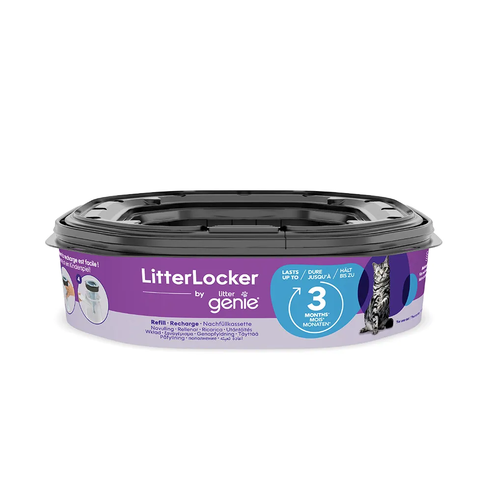 【Litter Genie】加拿大 Litter Genie 第四代貓咪鎖便桶 多層鎖臭塑膠袋匣 八角形(有專利正品才能鎖住異味)