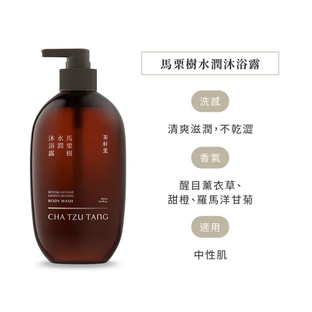 【茶籽堂】三大植萃香氣沐浴露1L三件組(清爽控油/舒敏保濕/潤澤嫩白)