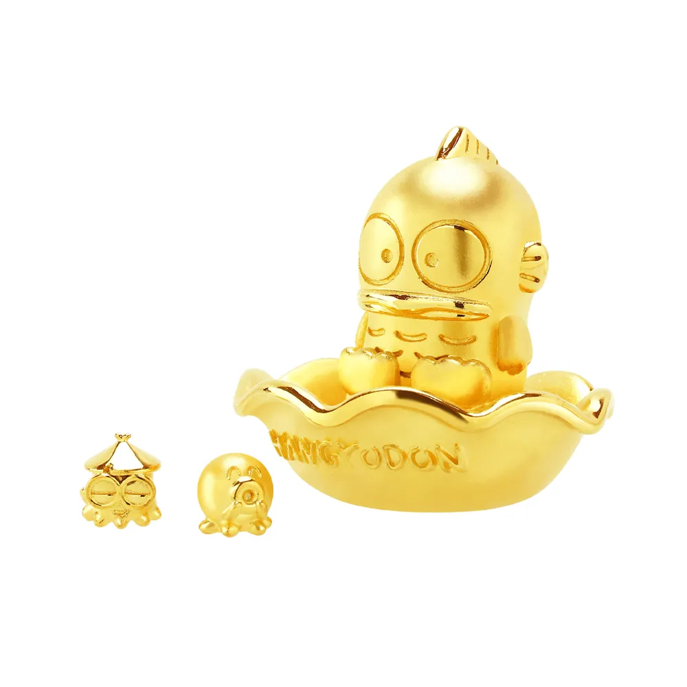 【2sweet 甜蜜約定】閃亮初登場人魚漢頓純金立體硬金擺件 約重1.90錢(甜蜜約定人魚漢頓金飾)