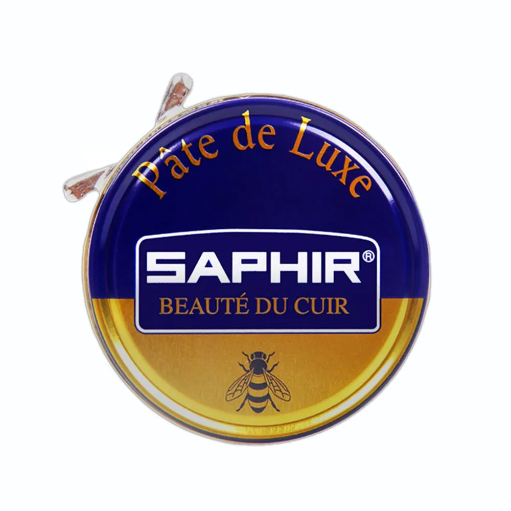 【鞋博士嚴選鞋材】saphir莎菲爾皮革亮光蠟鞋蠟(皮鞋拋光鞋油 含蜂臘持久亮澤)