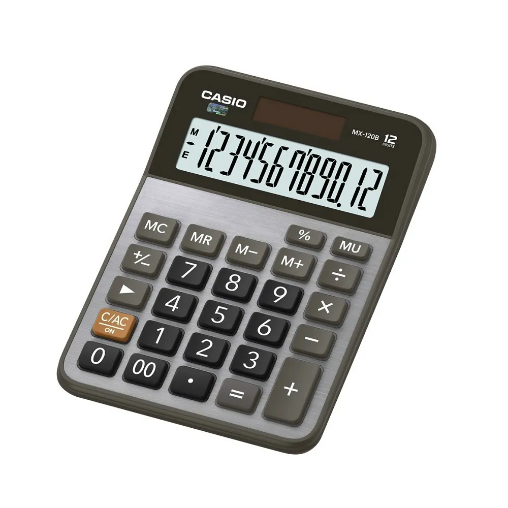 【CASIO卡西歐】12位數雙電源商用計算機(MX-120B)