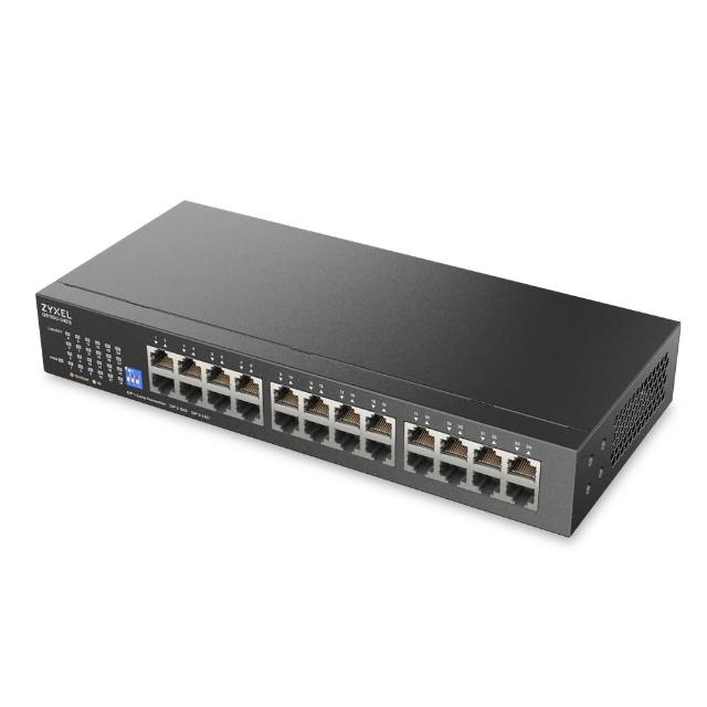 【ZyXEL 合勤】GS1100-24ES 桌上型無網管24埠Gigabit交換器(金屬殼)