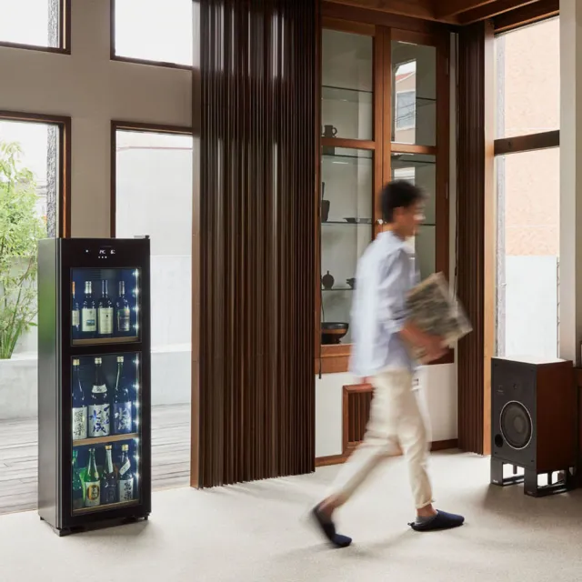 【SAKURA WORKS】SA38 0℃ 雙溫酒櫃(黑白兩色 日本銷售冠軍 分層分溫 0度-22度)(清酒櫃/紅酒櫃)